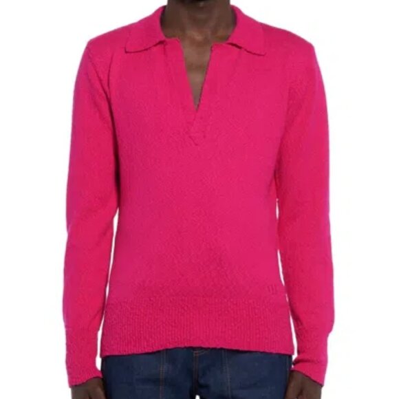WINNIE NEW YORK Men´s Harry Bouclé Knit Polo Sweater...